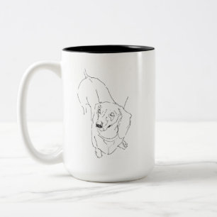 Cute Dachshund Mug – Line Art Sausage Dog