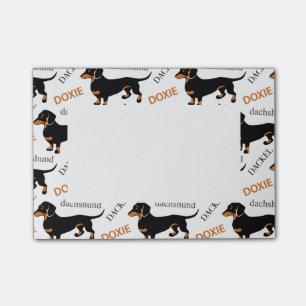 Cute Dachshund or Doxie Pattern Post-it Notes