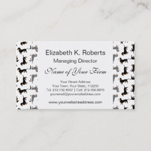 Cute Dachshund Pattern Business Card