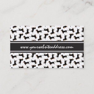 Cute Dachshund Pattern Business Card