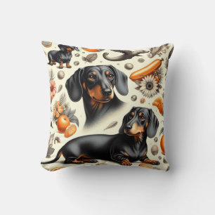 Cute Dachshund Pattern Cushion