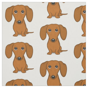 Cute Dachshund Pattern Fabric