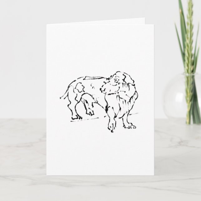 Cute Dachshund  – Personalised Dog Card (Front)