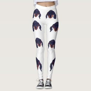 Cute Dachshund  Portrait Leggings