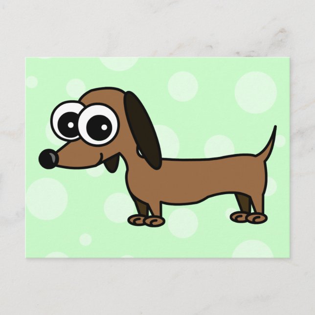 Cute Dachshund Postcard (Front)