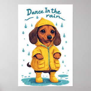 Cute dachshund poster