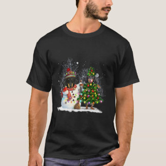 Cute Dachshund Snowman Tree Dog Lover Gift For Chr T-Shirt
