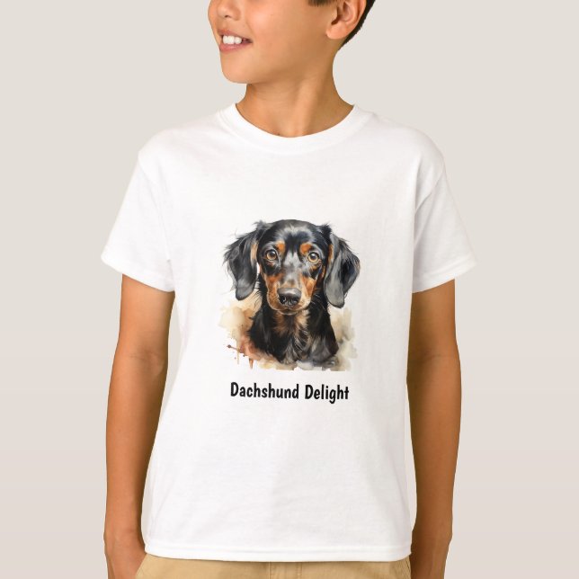 Cute Dachshund T-Shirt for Boy (Front)