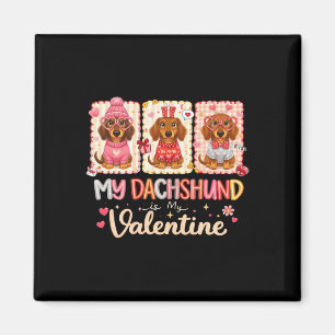 Cute Dachshund Valentine Gift For Dog Lovers And O Magnet