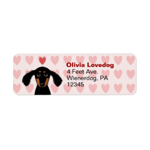 Cute Dachshund Valentine Love Return Address