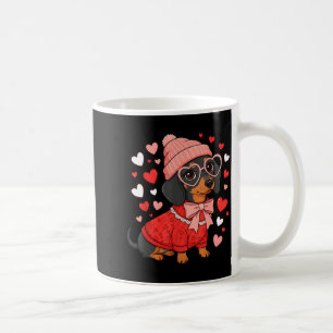Cute Dachshund Valentine's Day Heart Lover Dog Mom Coffee Mug