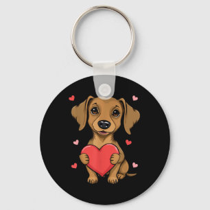 Cute Dachshund Valentines Day Heart Lover Dog Mum Key Ring