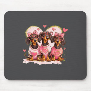 Cute Dachshund Valentines Heart Dog Lover Men Wome Mouse Mat