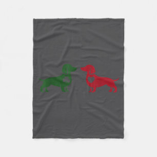Cute Dachshund Valentines Patrick's Day Lover Dog Fleece Blanket