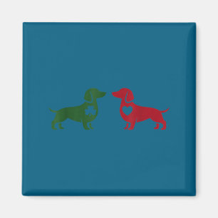Cute Dachshund Valentines Patrick's Day Lover Dog Magnet