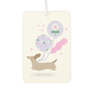 Cute Dachshund Weiner Dog Lover Party Pink Car Air Freshener