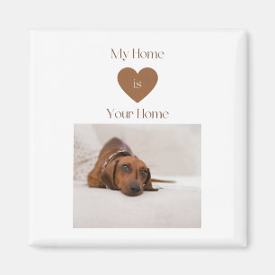 Cute Dachshund Welcome Dog Lover Home Gift  Magnet