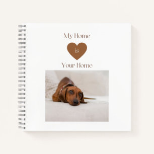 Cute Dachshund Welcome Dog Lover Home Gift Notebook
