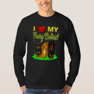 Cute Dachshund Wiener Dog I Love My Furry Babies! T-Shirt