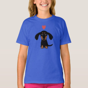 Cute Dachshund Wiener Dog Puppy with Heart T-Shirt