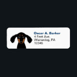 Cute Dachshund Wiener Dog Return Address<br><div class="desc">Add a cute personal touch to your personal and business letters with these Dachshund return address labels. Funny cartoon Wiener Dog with easy customisation to add your text. Visit Jenn’s Doodle World for even more Doxie lover's labels and dog breed cartoons.</div>