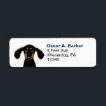 Cute Dachshund Wiener Dog Return Address<br><div class="desc">Add a cute personal touch to your personal and business letters with these Dachshund return address labels. Funny cartoon Wiener Dog with easy customisation to add your text. Visit Jenn’s Doodle World for even more Doxie lover's labels and dog breed cartoons.</div>