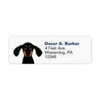 Cute Dachshund Wiener Dog Return Address