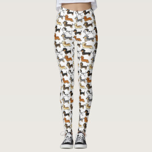 Cute Dachshund Wiener Dogs Customizable Yoga Leggings