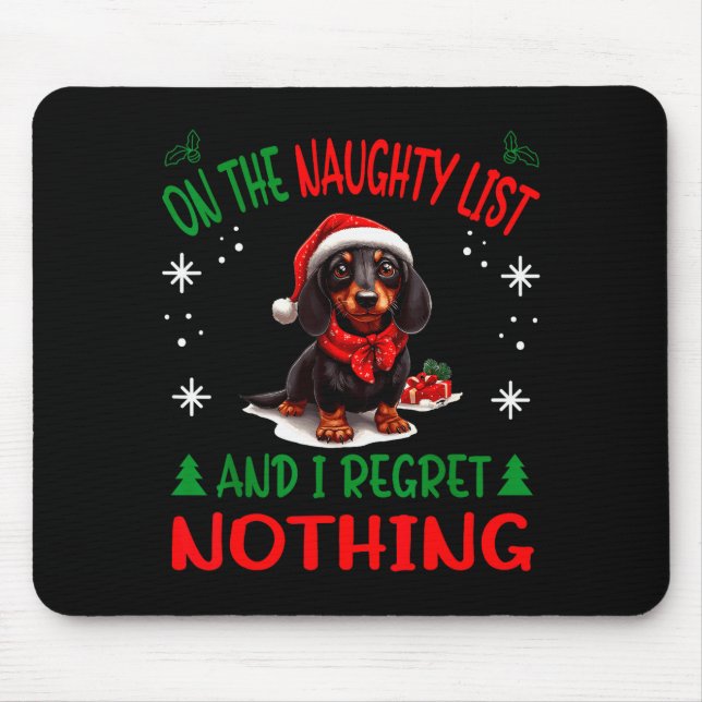 Cute Dachshund Wiener Doxie Dog Dog Christmas On T Mouse Mat (Front)