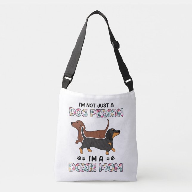 Cute Dachshund Wiener Doxies Dog Mum Crossbody Bag (Front)
