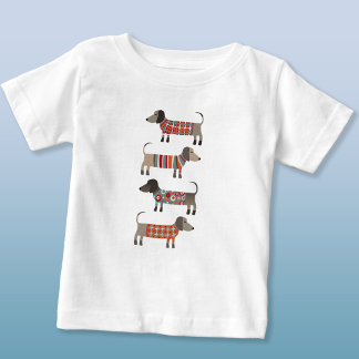 Cute Dachshund Wiener Sausage Dog Baby T-Shirt