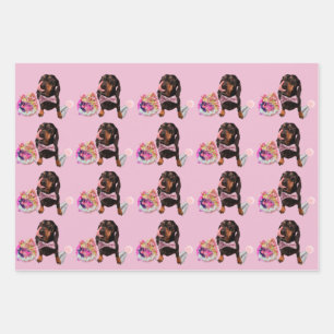 Cute Dachshund Wrapping Paper 48x73 cm