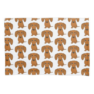 Cute Dachshunds Pattern Pillowcase