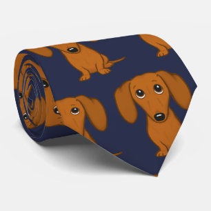 Cute Dachshunds Pattern Tie