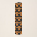 Cute Dachshunds Pattern | Wiener Dog Lover's Scarf<br><div class="desc">This stylish chiffon scarf is a fun accessory for any season. Black scarf with red smooth coated Dachshunds pattern. Makes a perfect gift for wiener dog moms. Check out Jenn’s Doodle World for more dog breed themed accessories and gifts.</div>