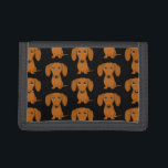Cute Dachshunds Pattern | Wiener Dogs Trifold Wallet<br><div class="desc">Wiener Dog Lover's Wallet. This cute Dachshunds wallet makes an original gift. Smooth coated red Doxie pattern. Visit Jenn's Doodle World for more cartoon dogs featuring many dog breeds.</div>