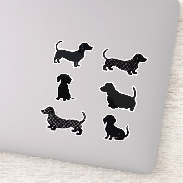 Cute Dachshunds Sausage Dog Silhouette Cut-Out (Detail)