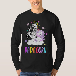 Cute Dadacorn Unicorn Dad Birthday Outfit Father's T-Shirt