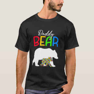 Cute Daddy Bear Autism Awareness Autistic Family T-Shirt