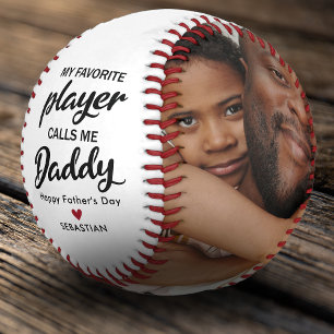Cute Daddy Father's Day Gift Photo Baseball