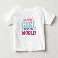 cute daddy girl mummy world word art