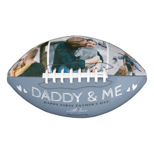 Cute 'Daddy & Me' Photo Collage 1st Father's Day American Football