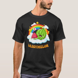 Cute Daddy Melon Rainbow Watermelon Summer T-Shirt