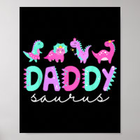 Cute Daddy Saurus Dad Dinosaur Birthday Boy Girl F