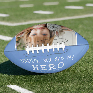 Cute Daddy you are my Hero Father`s Day Photo American Football