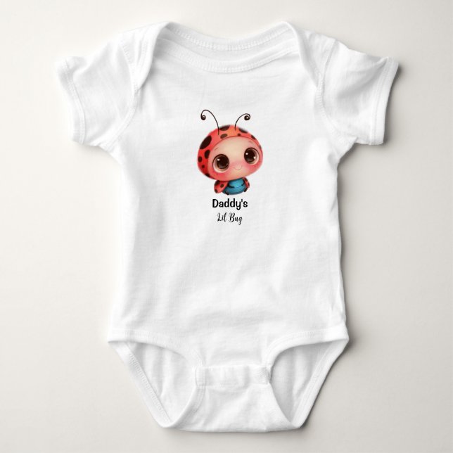 Cute Daddy's Little Bug Baby Bodysuit (Front)