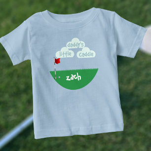 Cute Daddy's Little Caddie Junior Golfer Baby T-Shirt