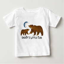 Cute Daddy's Little Cub Baby T-Shirt