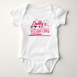 Cute Daddy's Valentine New Baby Valentines Day Bodysuit