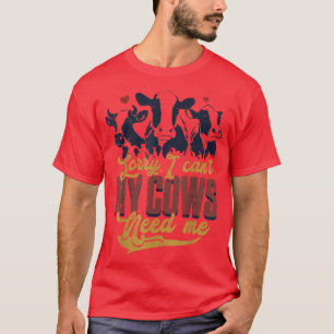 Cute Dairy Cow Farmer Lover Breeding Farm Cattle F T-Shirt